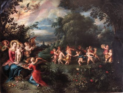 Vergine e Bambino in un paesaggio da Frans II Francken the Younger